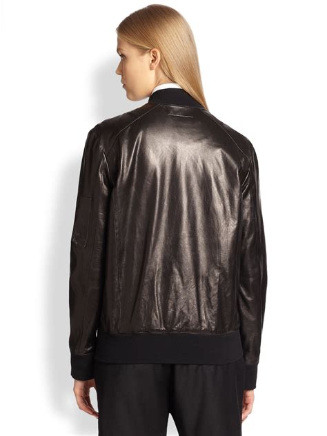 margiela line 14 leather bomber jacket replica|Maison Margiela Coats, Jackets & Vests Leather Outer Shell for .